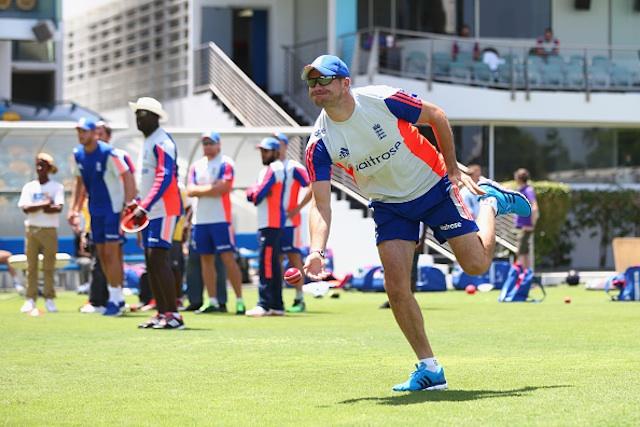 Anderson in training at Bridgetown on Thursday